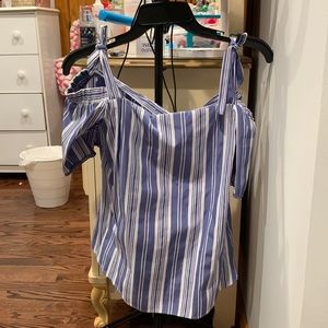 Blue striped blouse